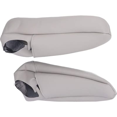 Ensemble 2 Pièces Housse d'Accoudoir de Siège Avant de Voiture Cuir Imperméable Bonne Ténacité Remplacement pour Tian Siena 2005‑2010Gris gris