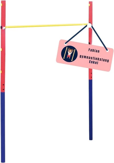 TIM® Duikelrek - Rekstok - Turnrek - voor in de tuin - 123B x 204H centimeter- Veelkleurig- 5cm x 5cm x 123cm