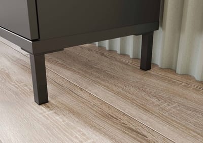 Badkamer kolomkast Serpa Grafiet Eiken - Breedte 34 cm - Hoogte 123 cm - Diepte 34 cm