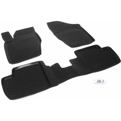J&J AUTOMOTIVE | Tapis De Sol En Caoutchouc 3D Exclusive Pour Peugeot 307 2001-2008 / C4 2001-2008 noir