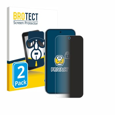 BROTECT - privacy screenprotector voor Google Pixel 9 (case-friendly) - Folie Beschermfolie Blauwlichtfilter 2 Stuks