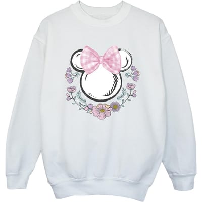 Disney Meisjes Minnie Mouse Strik Sweatshirt (Wit)