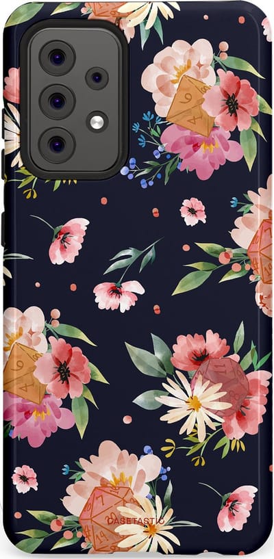 Casetastic Hoesje Geschikt voor Samsung A52 (4G/5G/s) - Stijlvolle Beschermende Duo-layer Case - Bloemenkracht met D20