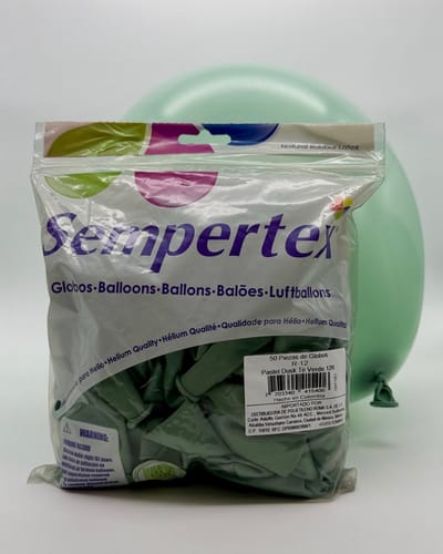 Latex ballonnen - Sempertex - rond - Pastel Dusk Green Tea 126 - 50 ballonnen - 12 inch/30cm
