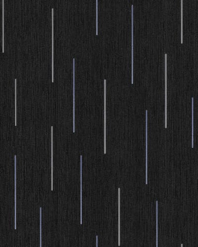 Strepen behang EDEM 85043BR26 vinylbehang licht gestructureerd met grafisch patroon en metalen accenten antraciet zwartgrijs paarsblauw zilver 5,33 m2