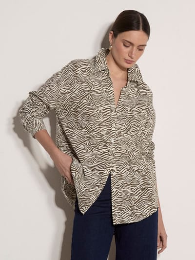 Oversized shirt met zebraprint