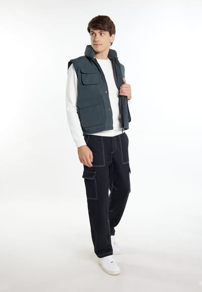 Mo Gewatteerd vest Heren Houtskool