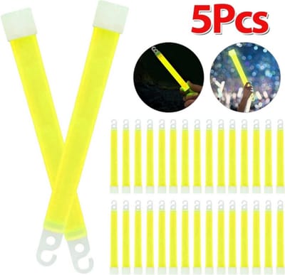 5 Stuks 6 Inch Gloedlicht Stokken – Militaire Nooduitrusting voor Wandelen, Kamperen, Overlevingspakket, Noodgeval Voorbereiding, Oorlog en Crisis Survival Kit