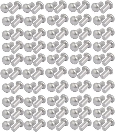 Aluminium Klinknagels - Solide Bevestigers - Vastzetten van Materialen - Duurzame Kwaliteit - M5 x 10mm - Zilverkleurig