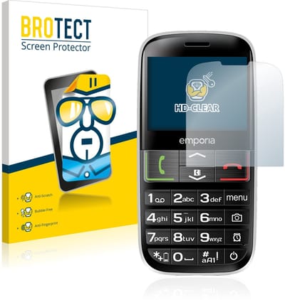 BROTECT - Screenprotector voor Emporia Euphoria V50-3G - Folie Beschermfolie transparant 2 Stuks