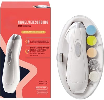 SCH® Elektrische nagelvijl baby - Nagelvijl Baby - Elektrische Nagelvijl - Wit- 6cm x 11cm x 17cm