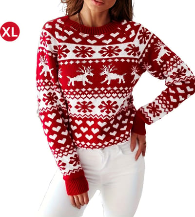Bovista Kersttrui - Dames - Foute Kersttrui - Christmas Sweater - Kerst Sweater - Christmas Jumper - Pyjama - Winter - Maat XL