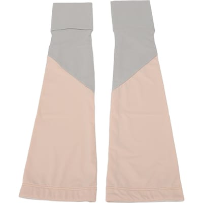 1 Paar Roze Arm Zonnebrandhoes Halve Vinger Zonbescherming UPF 50 Hoge Elasticiteit Lange Armhoes gray