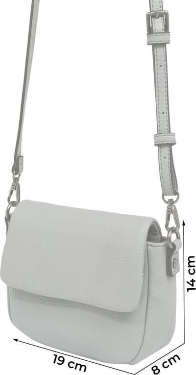 FREDsBRUDER Leren Schoudertas Happy Collection Mieze Crossbody Bag Sky Blue Grijs