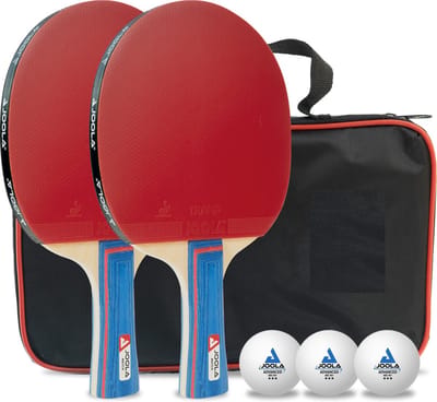 Tafeltennisbatjes Killypong Pingpong Set 2 bats + 3 Balletjes ITTF Gekeurde Rubbers