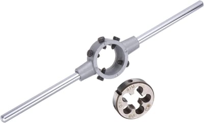 Complete Set voor Draadbewerking met M16x1 Draadmatrijs en 38mm OD/M12-M16 Draadmoersleutel - Ideaal voor Reparaties en Draadbewerking, 1-Set