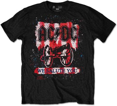 AC/DC - We Salute You Bold Heren T-shirt - M - Zwart