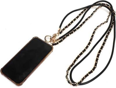 Black telefoonkoord gouden ketting Kaatje