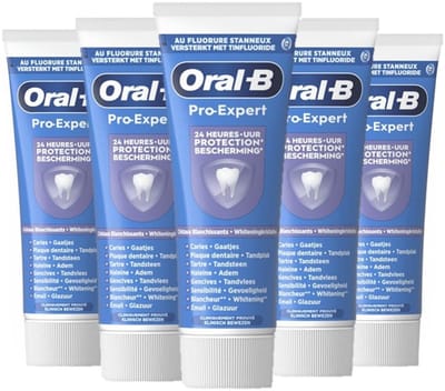 Oral-B Tandpasta - Pro-Expert Zachte Whitening - 5 x 75 ml - Voordeelverpakking