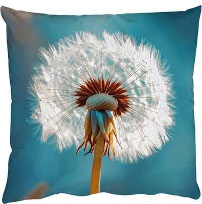 Sierkussens - Kussentjes Woonkamer - 50x50 cm - Paardenbloem - Natuur - Bloemen - Blauw