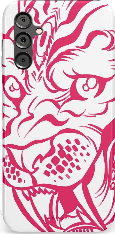 Casetastic Hoesje Geschikt voor Samsung A14 (5G/4G) - Stijlvolle Beschermende Duo-layer Case - Scherpe Strepen