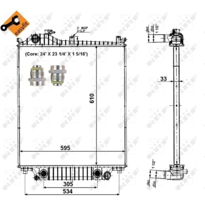 Radiator, motorkoeling NRF 56032