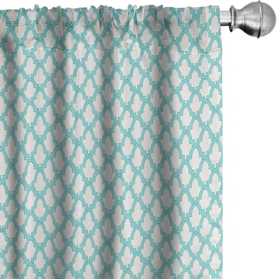 ABAKUHAUS – Etnische Gordijnen Turkoois – 2x75x245 cm