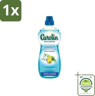 1 x Carolin - Allesreiniger - Essentiële Oliën van Jasmijn en Eucalyptus - 1 L - Allesreiniger - Schoonmaakmiddel - Jasmijn - Eucalyptus - Geur