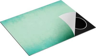 Chefcare Inductie Beschermer Lichtgroene Stenen Muur - 77x59 cm - Afdekplaat Inductie - Kookplaat Beschermer - Inductie Mat