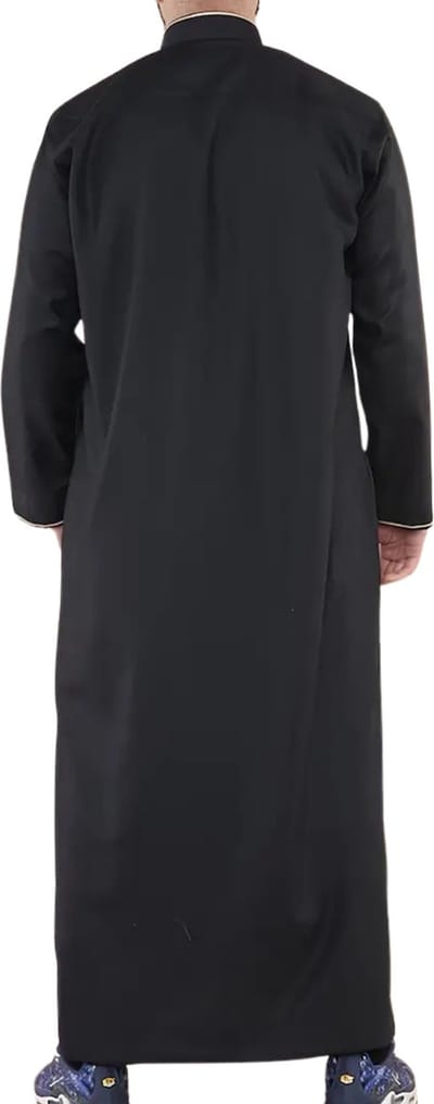 Bovista Islamitische Kleding - Djellaba Heren - Moslim Kleding - Arabisch Mannen Kaftan - Alhamdulillah - Zwart XL