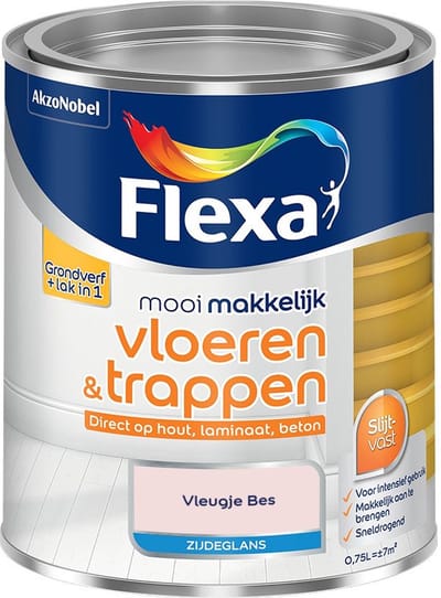 Flexa - Mooi Makkelijk Vloeren & Trappen Zijdeglans - Vleugje Bes - Mengverf - 750 Ml