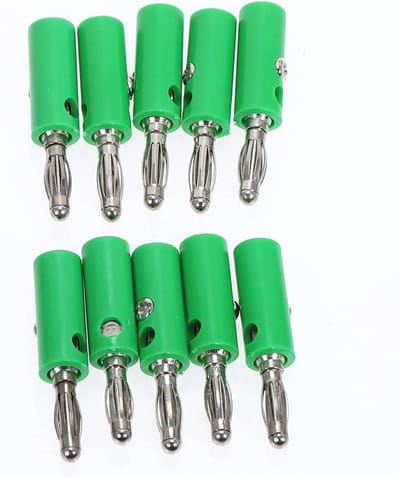 Speaker Kabel Connectoren - Banaan Plug Adapter - Audio Aansluitingen Maken - 4mm Universele Pasvorm - 10 Stuks - Groen