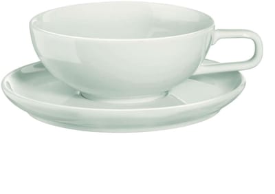 ASA Selection Kolibri theekopje, met schotel, schaal, schaaltje, kopje, theebeker, porselein, wit, 200 ml, 25111250