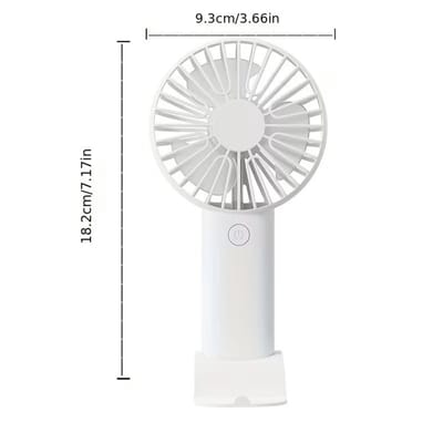 Oplaadbare Mini USB Handventilator - Bureauventilator met Telefoonhouder - Draagbare Buitenventilator