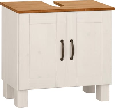 Alby-Wastafelmeubel - Wit/Honing Grenen