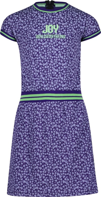 4PRESIDENT Meisjes jurk - Deep Wisteria AOP - Maat 92 - Meisjes jurken