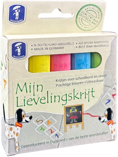 Feuchtmann krijtjes set - stoepkrijt en schoolbordkrijt, uitwasbaar.