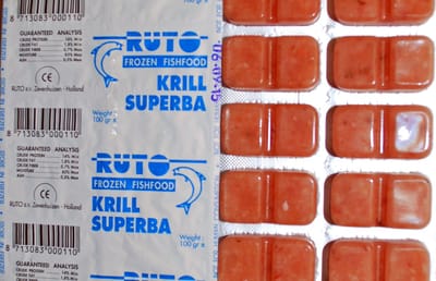 Ruto Gemalen Krill Superba diepvries visvoer | 100 gram blister Diepvries