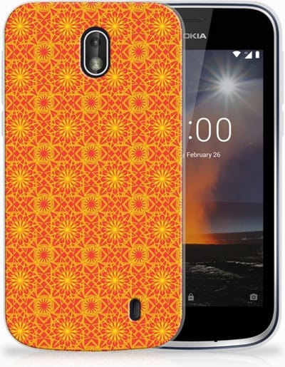 Nokia 1 TPU bumper Batik Oranje