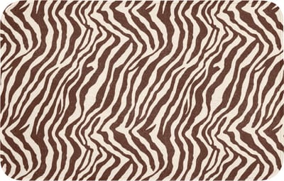 Badmat 80x50 cm - Antislip - Zebra - Patroon - Zwart - Wit - Badmatten voor badkamer - Badkamermat - Douchemat - Badkamer mat