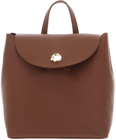 COCCINELLE Leren rugzak Nikla Mini Bag Double Grainy Leather Cognac / Noir bruine