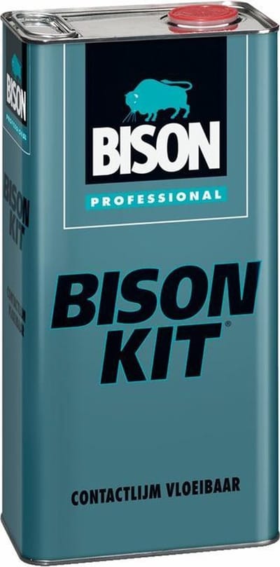 Bisonkit Contactlijm 5 liter | Aromaatvrij en Universeel | Vloeibare Neopreenrubber lijm | Vocht- en vorstbestendig | Geschikt voor binnen en buiten