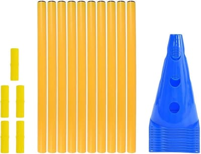 Honden Behendigheidscursus - Hondentraining Set - Hond Trainen - Veelzijdige Obstakels - 47 x 22 x 14 cm - Blauw