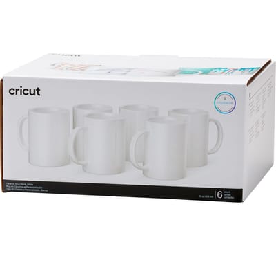 Cricut Bekers "Mug White", 425 ml - 6 stuks