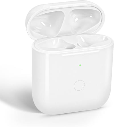 Draadloos oplaadhoesje wit voor AirPods 2 en 1 - vervangende lader met koppelknop