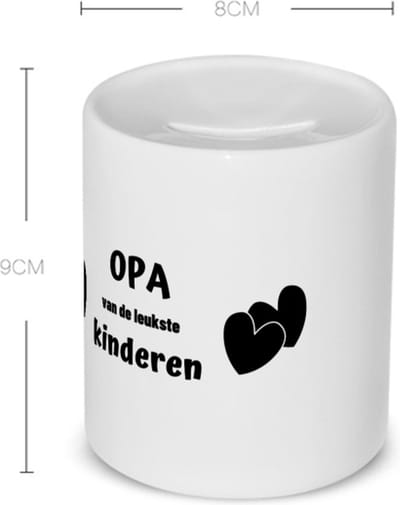 Akyol - opa van de leukste kinderen Spaarpot - Opa - de leukste opa - verjaardag - cadeau voor opa - kado - geschenk - 350 ML inhoud