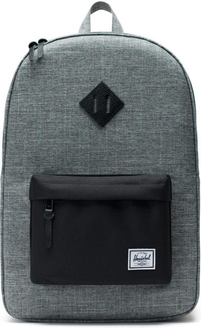 Heritage - Raven Crosshatch/Black / Rugzak - schooltas - laptoptas / 15" Laptopvak - 21.5L opbergruimte / Beperkte Levenslange Garantie / Grijs