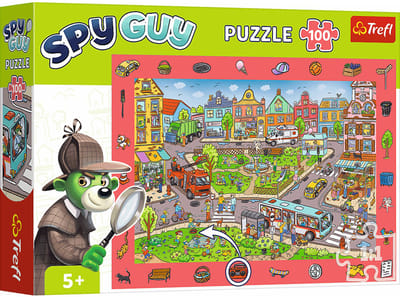 Trefl puzzel 100 stukjes - Spy Guy - stad - observatiepuzzel.