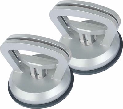 Bruder Mannesmann Vacuumheffer glasdrager - 2x - kunststof - max 70 kilo - diameter 11,5 cm