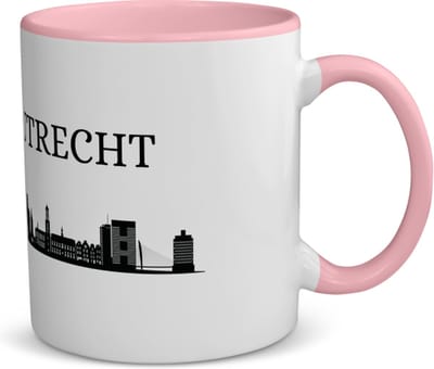 Akyol - utrecht koffiemok - theemok - roze - Utrecht - toeristen - stad - geschenk - cadeau - kado - 350 ML inhoud